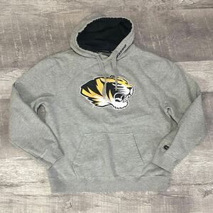 Colosseum Missouri University Grey Hoodie Mens L Mizzou Tigers Sweatshirt NCAA